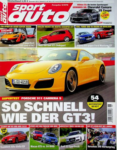 Deckblatt Sport Auto (06/2016)